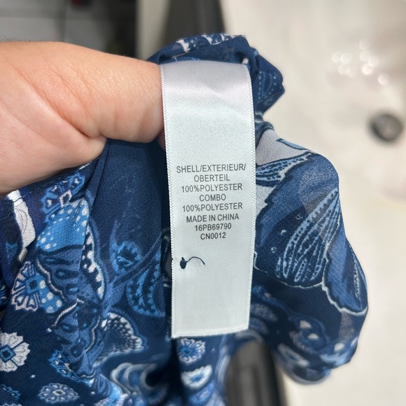 Adrianna Papell Blouse  Blue/ Gray  Size L - Picture 8 of 8